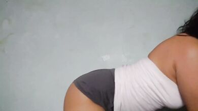 Teenage dancer stripped seduced into solo orgasm by her own twerking