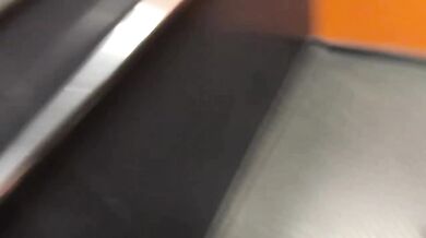 She got caught in elevator face fucked raw with big cum on her lips