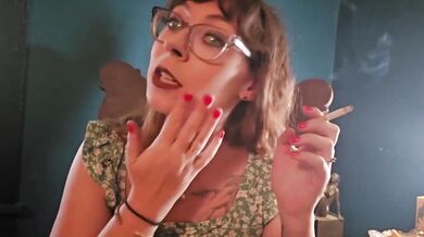 Redhead smoker milfs choke on burning cigarettes