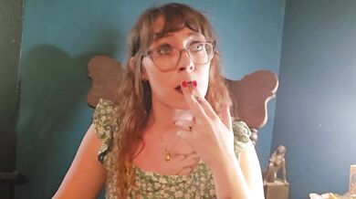 Redhead smoker milfs choke on burning cigarettes