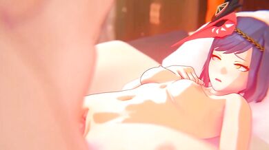 Sara Kujou gets creampied raw by hardcore morning fuck in Genshin Impact