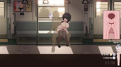 Wet pussy rides pixel cock on train public blowjob anime orgy