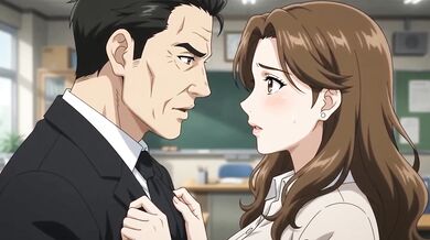 Principal's slutty teacher promotion office fuck