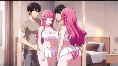 Sexy stepsister gets fucked by stepbro in front of mirror creampie