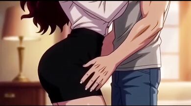 Stepson catches his horny stepmom masturbating and she lets him help relax her