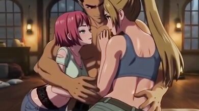 Lost in jungle hard fuck lost in jungle threesome loud moaning