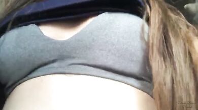 Perfect pink nipples hard as girl moans in nipple play