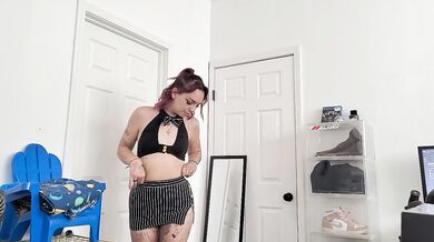 Brooke after dark in her tight lingerie tease solo try on haul
