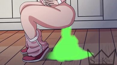 Courtney’s Jelly Gushed Over Anal Enema in Kitchen Cartoon