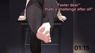 Makima makes you choke on her cum-drenched shoes in 3 minutes