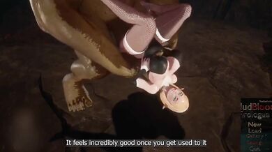 Ogre’s monstrous cock makes her cum loud while husband searches, no escape rough mating press