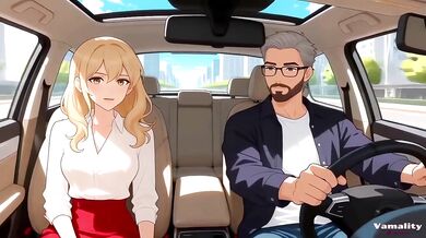 Blonde Stepdaughter Gets Filled in the Car with Big Dick