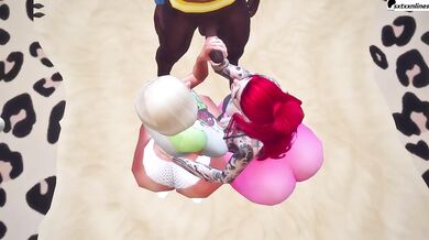 BBC Threesome destroys Alejandra and Alexis in Sims 4 Wicked Whims HD