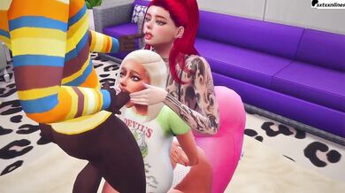 BBC Threesome destroys Alejandra and Alexis in Sims 4 Wicked Whims HD