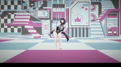 Nude elf VTuber dances KPop in glass bead hentai MMD destroyed