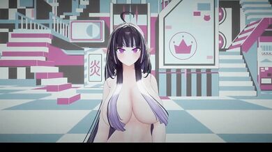 Nude elf VTuber dances KPop in glass bead hentai MMD destroyed