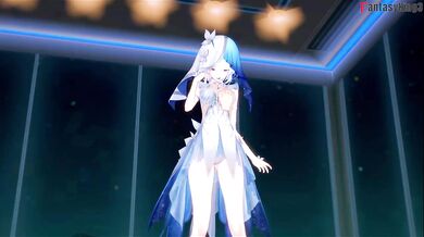 Shorekeeper POV destroyed by angelical blue tits and sloppy hentai