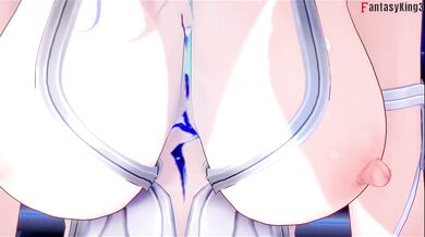 Shorekeeper POV destroyed by angelical blue tits and sloppy hentai
