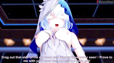 Shorekeeper POV destroyed by angelical blue tits and sloppy hentai