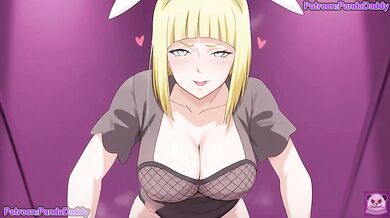 Big tits Samui forced to blow her boss in bunny suit hentai