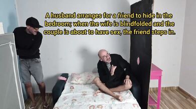Blindfolded wife ruined by cuckold and his friend hardcore gangbang