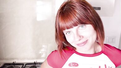 Redhead neighbor’s perfect pink pussy gets destroyed rough