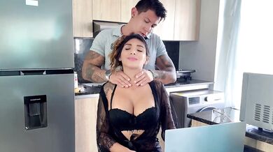 Cheating wife fucks brother-in-law while cuckold husband away