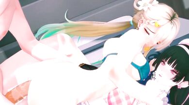Lynae and Chisa get destroyed by thick cum now wuthering waves hardcore