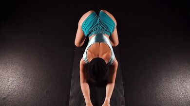 Sensual yoga poses to restore sacral energy with climax tease POV