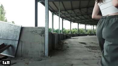 Urbex date ruined by risky public fuck with hot brunette deepthroat