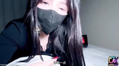 Black silk stockings boss squeezes mouth full of cum in heels
