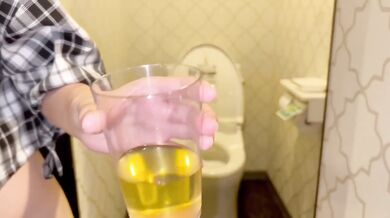 Blonde JD forced to drink piss and spit in glass 20 years old active JD