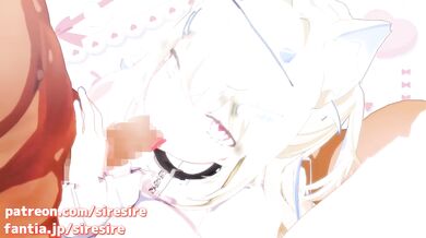 Fwwa’s wet tongue leaks cum gushing on her throat while she plays with his throbbing cock