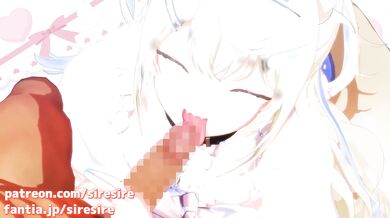 Fwwa’s wet tongue leaks cum gushing on her throat while she plays with his throbbing cock
