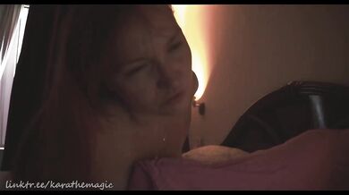Redhead tied down teasing denied till she gushes orgasm control