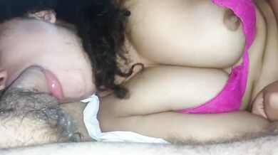 POV Destroyed Ebony Sloppy Gagging Deep Throat Blowjob Cumshot