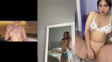 Watch my pink pussy pulse while I pump two fingers inside big tits big ass amateur solo