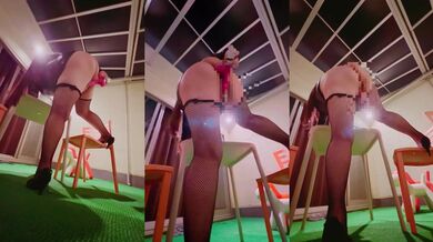Mature Japanese woman destroys herself in public solo session