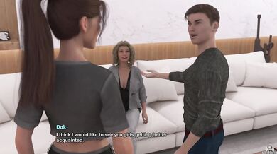 Futa Lesbian Redhead Takes Control of That Big Dick Two Hotties Destroy His Porn Game