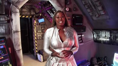 Destroyed Ebony Space Babe Xeinna Rose Gets Gangbanged by a White Cosplay Nerd