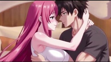 Stepsister shares bed with stepbrother in hotel hentai creampie anal fuck