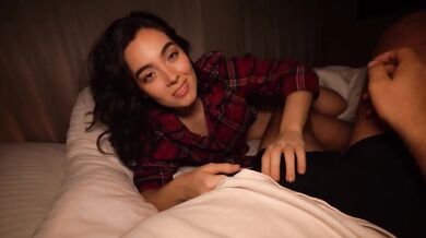 Stepsister’s tight bed surprises when creampie busts out