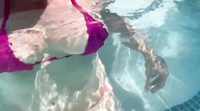 Sunday afternoon poolside with Artemisia Love big tits in micro bikini fetish