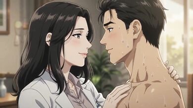 The doctor's touch goes intimate and sexual deep fucked patient squirt