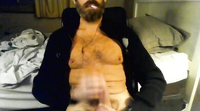 Findom smoking jerk off to huge white cum