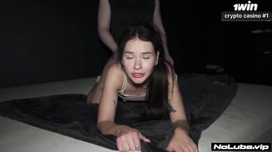 Teen petite gets destroyed squirted screaming rough hardcore doggy