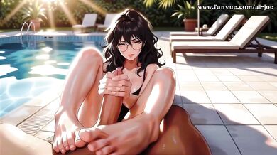 Glasses girl wrecked anal slut gets cream pie AI hentai