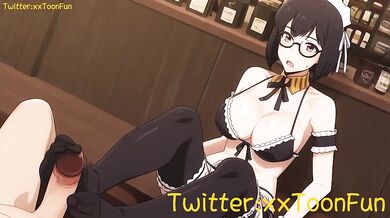 Coffee Maid Serves Her Lord Rough Blowjob Handjob in Raw Adult Animation