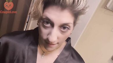 Slut wife gets throat wrecked paying rent deepthroat POV