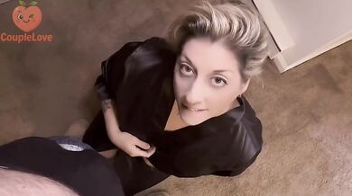 Slut wife gets throat wrecked paying rent deepthroat POV